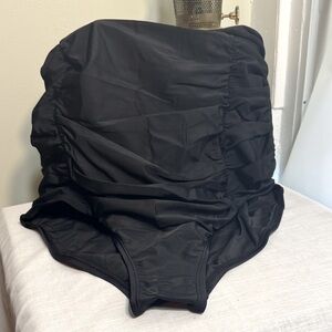 NWT Shapermint (Empetua) Women's Black Ruched Swimsuit Bottoms